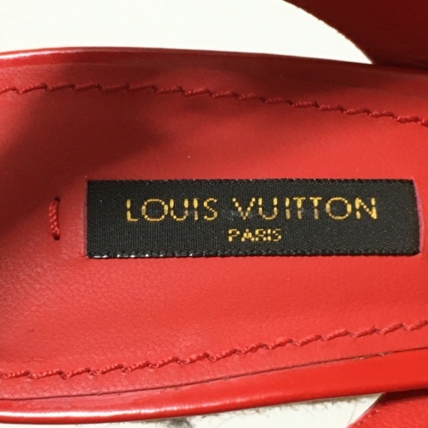 ルイヴィトン LOUIS VUITTON サンダル 36 1/2 - レザー×金属素材 レッド×ゴールド レディース ウェッジソール SC1104 靴_画像5