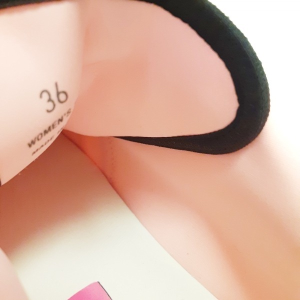 roje vi vi eRogerVivier sneakers 36 vi vugo- chemistry fiber white × pink × black lady's -stroke las buckle beautiful goods shoes 
