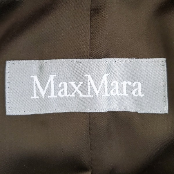 マックスマーラ Max Mara サイズJ40 ダークブラウン レディース ジップアップ/春・秋物/袖着脱可 美品 コート_画像3