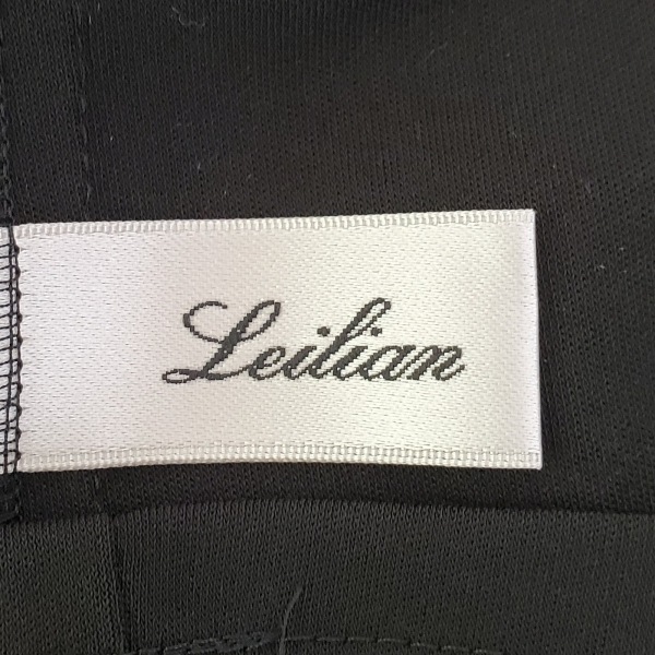 レリアン Leilian 半袖カットソー サイズ11 M - 黒 レディース クルーネック/フリル トップス_画像3