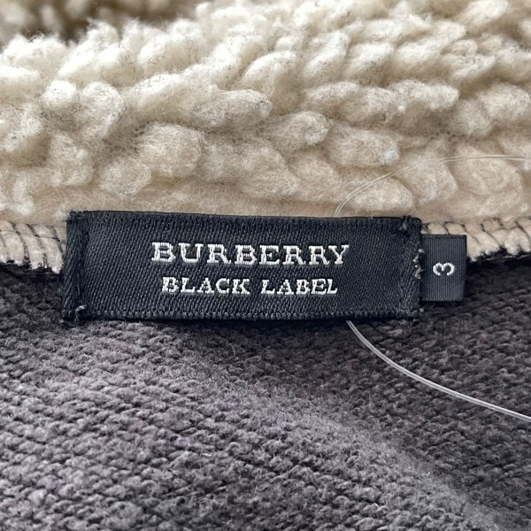 バーバリーブラックレーベル Burberry Black Label パーカー サイズ3 L - ダークグレー レディース 長袖/ジップアップ トップス_画像3