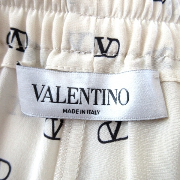 バレンチノ VALENTINO パンツ サイズ36 S - アイボリー×黒 レディース フルレングス/ウエストゴム ボトムスの画像3