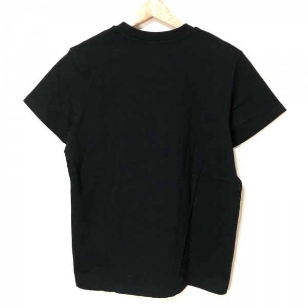 モンクレール MONCLER 半袖Tシャツ サイズS MAGLIA MANICHE CORTE 黒×白 レディース クルーネック/刺繍 トップスの画像2