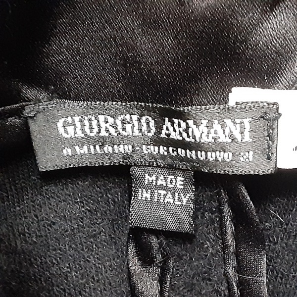 joru geo Armani GIORGIOARMANI blouson size I44 L - black lady's long sleeve / shoulder pad / Zip up / autumn / winter beautiful goods jacket 