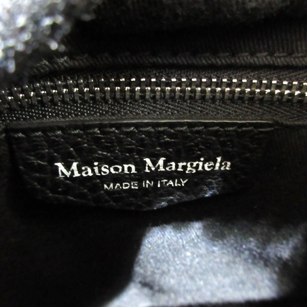 メゾンマルジェラ Maison Margiela ショルダーバッグ SB1WG0018 5AC カメラ バッグ ミディアム レザー×キャンバス 黒 巾着型 バッグ_画像7