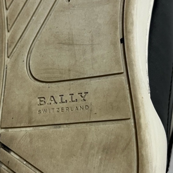 バリー BALLY スニーカー EU 7E - レザー×エナメル（レザー） 黒×シルバー メンズ インソール取外し可 靴_画像5