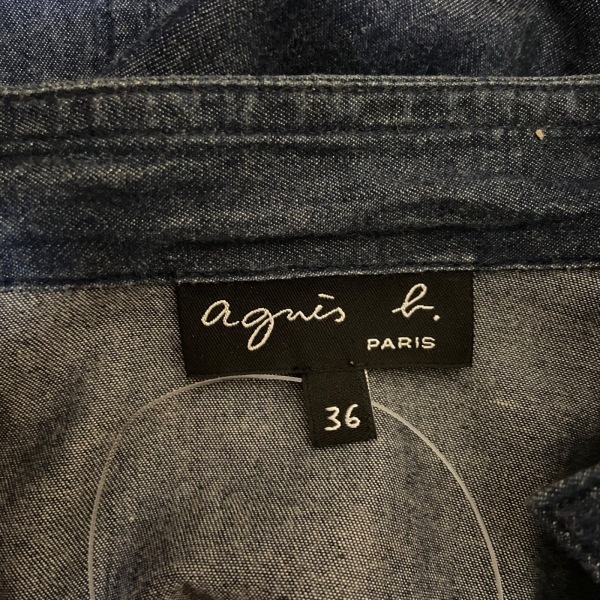  Agnes B agnes b blouson size 36 S - navy lady's long sleeve / Zip up / spring / autumn jacket 