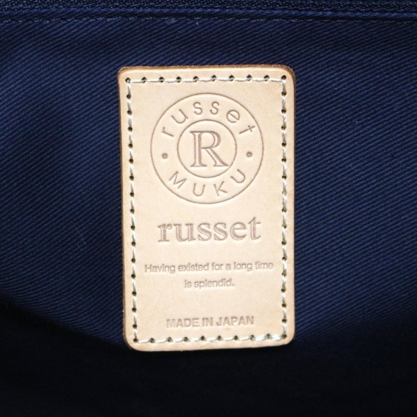  Russet russet большая сумка - PVC( соль . винил )× кожа темный темно-синий × светло-серый прекрасный товар сумка 