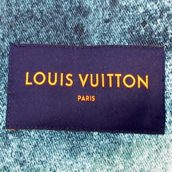 ルイヴィトン LOUIS VUITTON Gジャン/デニムジャケット サイズ52 HOA10WU14 LVスプレーデニムジャケット 綿、牛革 白×ブルー メンズ 美品_画像3