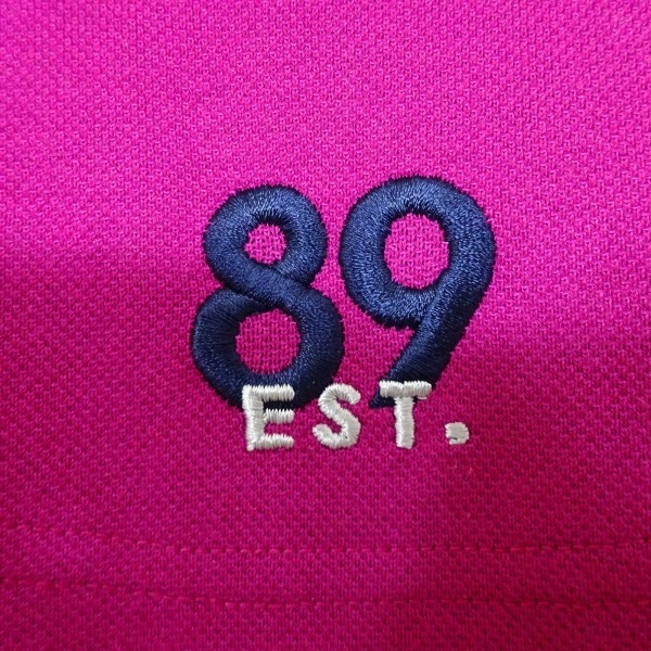 パーリーゲイツ PEARLY GATES 半袖ポロシャツ サイズ5 XL - ピンクパープル×グレー×黒 メンズ トップス_画像6