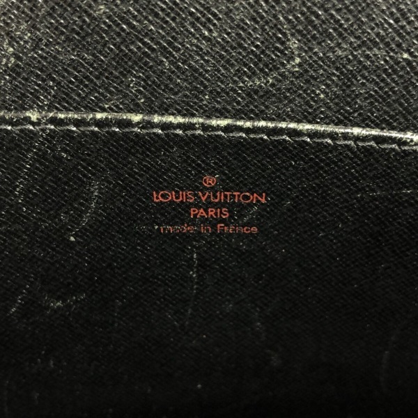 ルイヴィトン LOUIS VUITTON セカンドバッグ M52522 ポシェット・オム レザー（LVロゴの刻印入り） ノワール×ゴールド金具 SR0053 バッグ_画像7