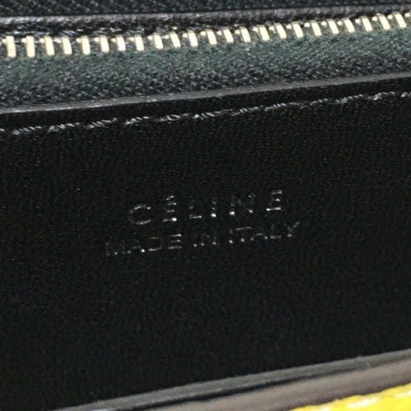 セリーヌ CELINE 長財布 ラージフラップ マルチファンクション レザー イエロー 財布_画像5