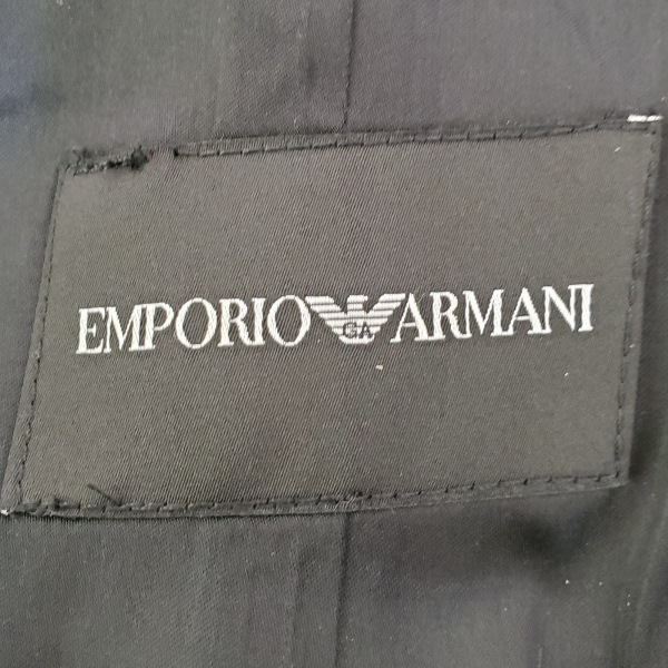 エンポリオアルマーニ EMPORIOARMANI サイズUSA 40 - 黒×白 レディース 長袖/ジャガード/肩パッド/中綿/秋/冬 コート_画像3