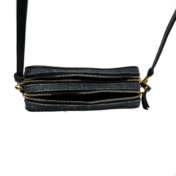  MiuMiu miumiu сумка на плечо - Denim × кожа темно-синий × чёрный Mini сумка сумка 