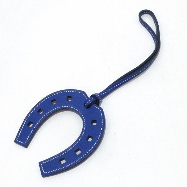  Hermes HERMES key holder ( charm )pado comb . bar vo- Swift blue ankle beautiful goods key holder 