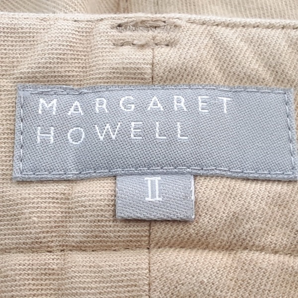 マーガレットハウエル MargaretHowell パンツ サイズ2 M ベージュ レディース 2タック/フルレングス ボトムス_画像3