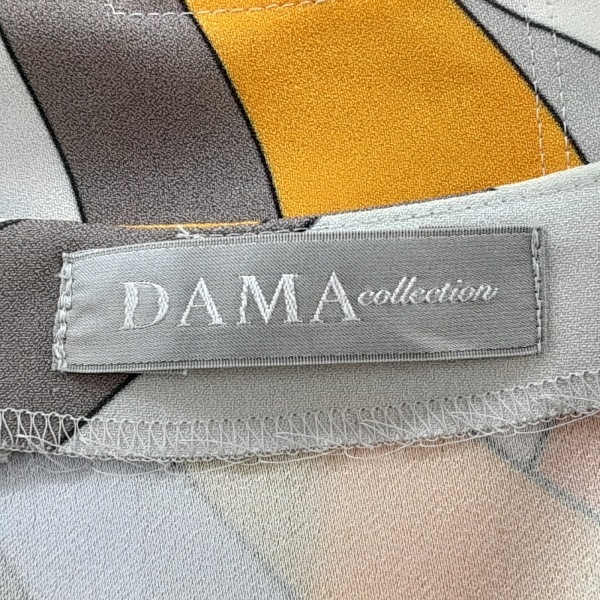 ダーマコレクション DAMAcollection サイズ9AR S アイボリー×オレンジ×マルチ レディース 左にプリーツあり ワンピースの画像3