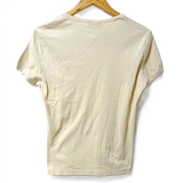  Celine CELINE short sleeves T-shirt size XL - ivory lady's U neck / embroidery beautiful goods tops 
