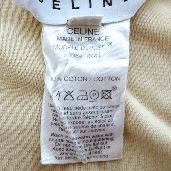  Celine CELINE short sleeves T-shirt size XL - ivory lady's U neck / embroidery beautiful goods tops 