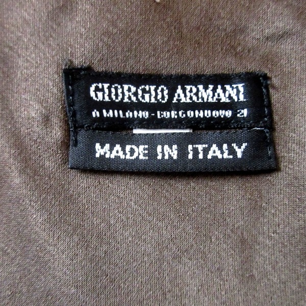 ジョルジオアルマーニ GIORGIOARMANI ベスト サイズ42 M - ダークブラウン レディース シルク トップスの画像3