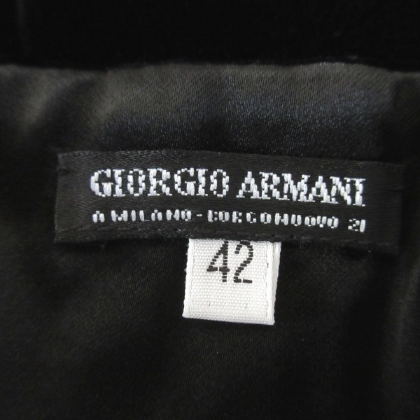 ジョルジオアルマーニ GIORGIOARMANI ベスト サイズ42 M - 黒 レディース ベロア/リボン トップスの画像3