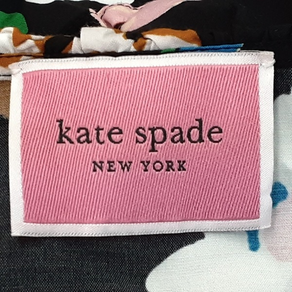 ケイトスペード Kate spade サイズS - 黒×ピンク×マルチ レディース 長袖/ひざ丈/花柄 ワンピースの画像3