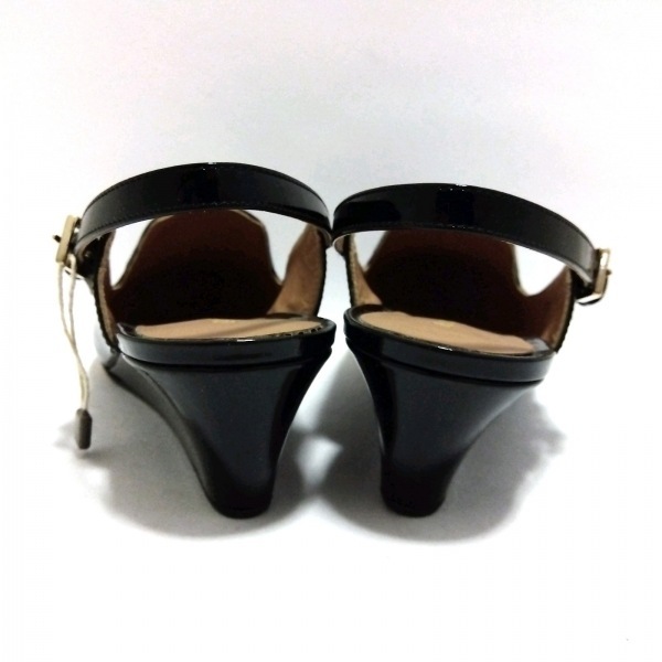  Emporio Armani EMPORIOARMANI сандалии 38 - эмаль ( кожа ) чёрный женский прекрасный товар обувь 