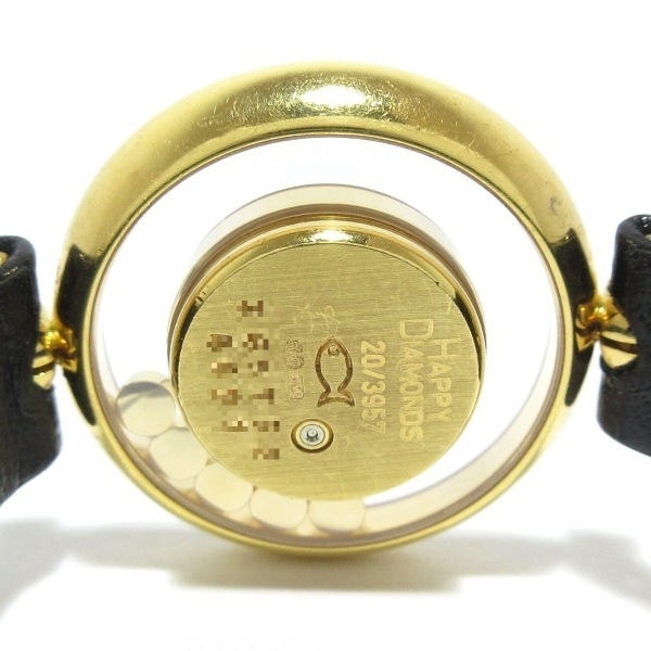 Chopard( Chopard ) наручные часы happy бриллиант 20/3957 женский K18YG/5P moving diamond /2 -слойный бриллиантовая оправа / кожа ремень Gold 