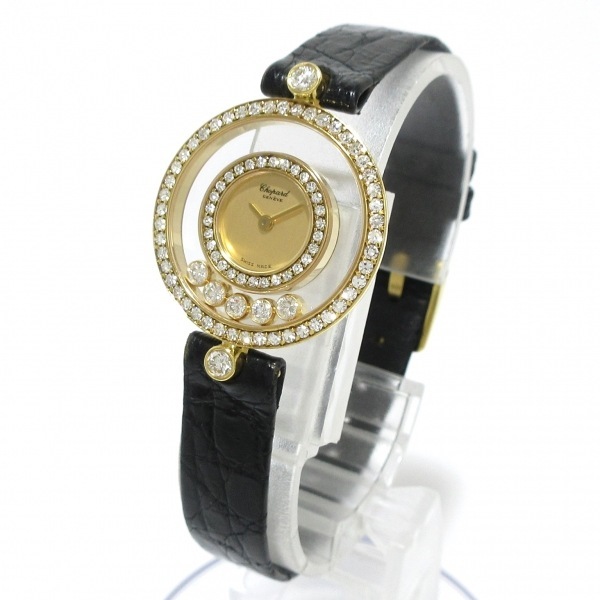 Chopard( Chopard ) наручные часы happy бриллиант 20/3957 женский K18YG/5P moving diamond /2 -слойный бриллиантовая оправа / кожа ремень Gold 