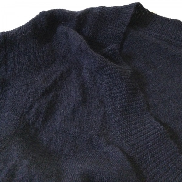  Anna Molinari ANNA MOLINARI long sleeve cut and sewn size 40 M - navy lady's V neck tops 