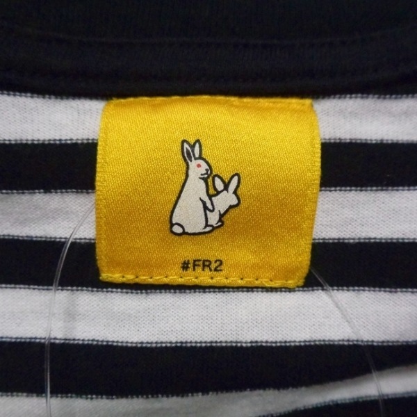 エフアールツー FR2 半袖Tシャツ サイズM - 白×黒 メンズ ボーダー トップス_画像3