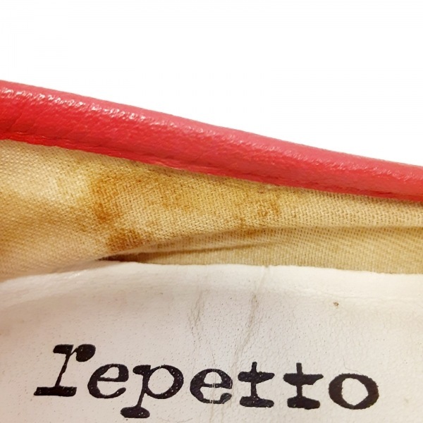 レペット repetto パンプス - キャンバス×レザー ピンク レディース リボン 靴_画像6
