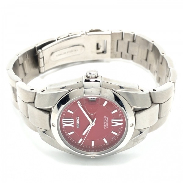 SEIKO(セイコー) 腕時計 パーペチュアルカレンダー 8F32-005A メンズ 社名、勤続10年の刻印あり レッドの画像2