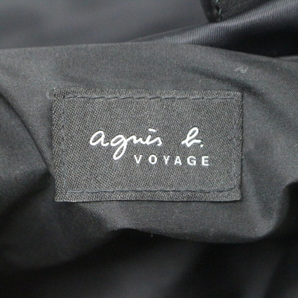  Agnes B agnes b handbag GS28-01 - nylon × leather black VOYAGE beautiful goods bag 