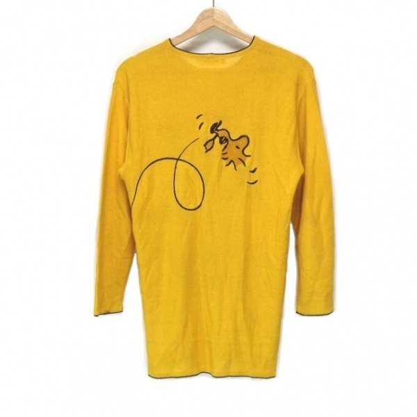  Iceberg ICEBERG long sleeve sweater / knitted size 38 - yellow × black Woodstock tops 