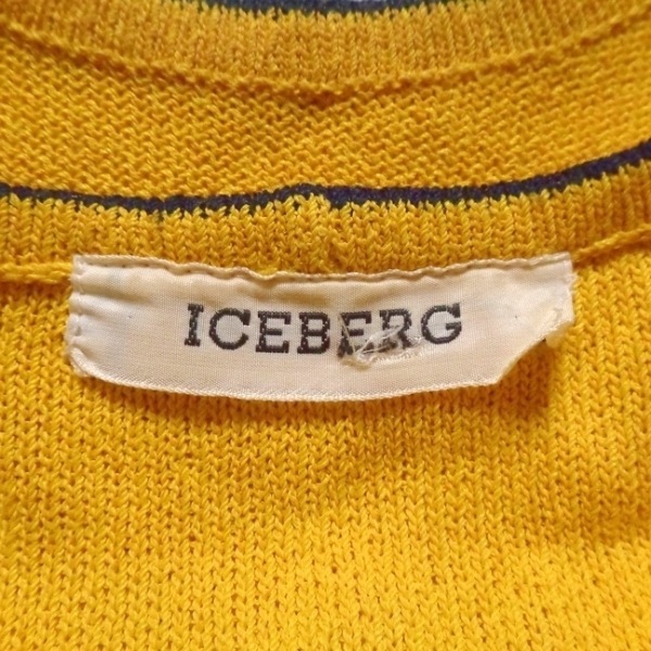  Iceberg ICEBERG long sleeve sweater / knitted size 38 - yellow × black Woodstock tops 