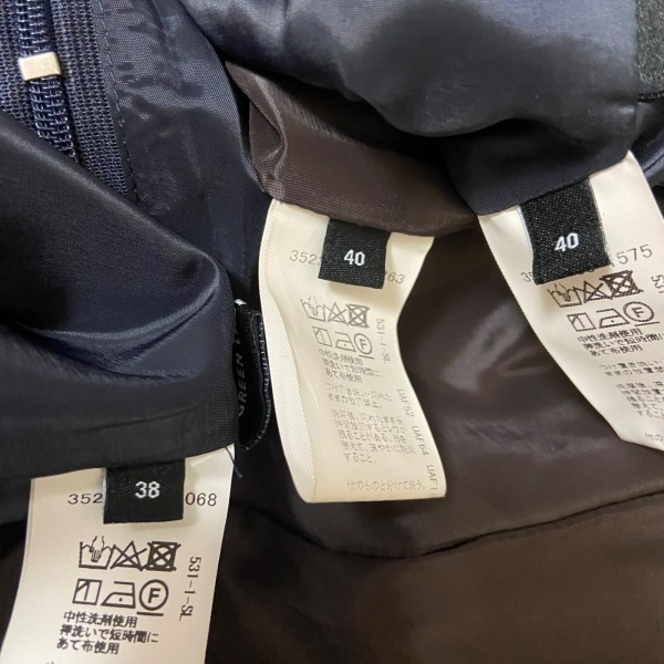 ユナイテッドアローズ グリーンレーベル United Arrows GREEN LABEL RELAXING スカートスーツ - ネイビー レディース 3点セット_画像6