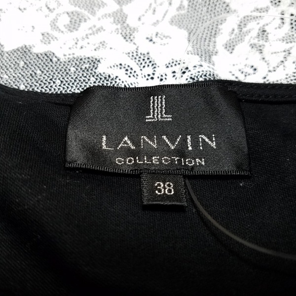 ランバンコレクション LANVIN COLLECTION 半袖Tシャツ サイズ38 M - 黒×白 レディース クルーネック トップス_画像3