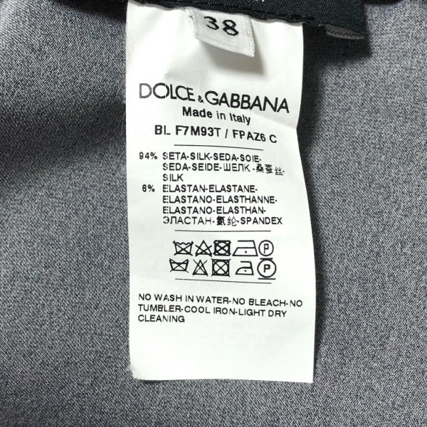 ドルチェアンドガッバーナ DOLCE&GABBANA 半袖カットソー サイズ38 S - 黒×ピンク×グリーン レディース 花柄 トップス_画像4