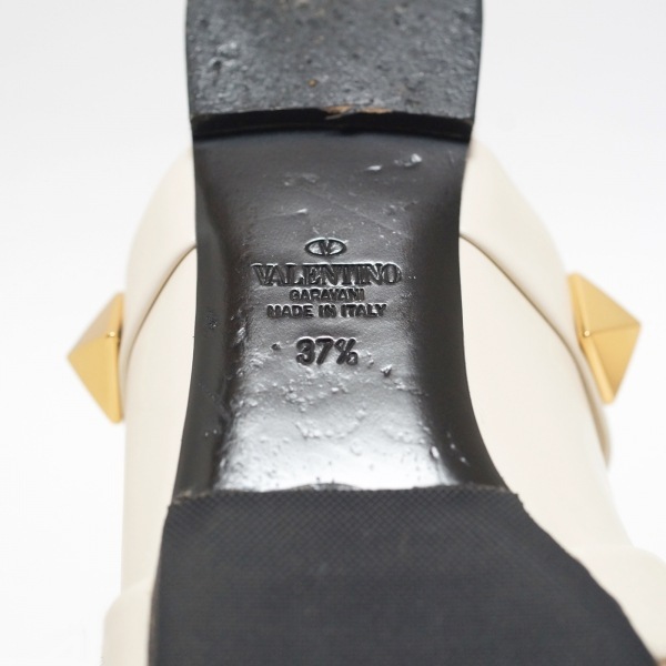 バレンチノガラバーニ VALENTINOGARAVANI ミュール 37 1/2 - レザー アイボリー レディース 靴の画像6