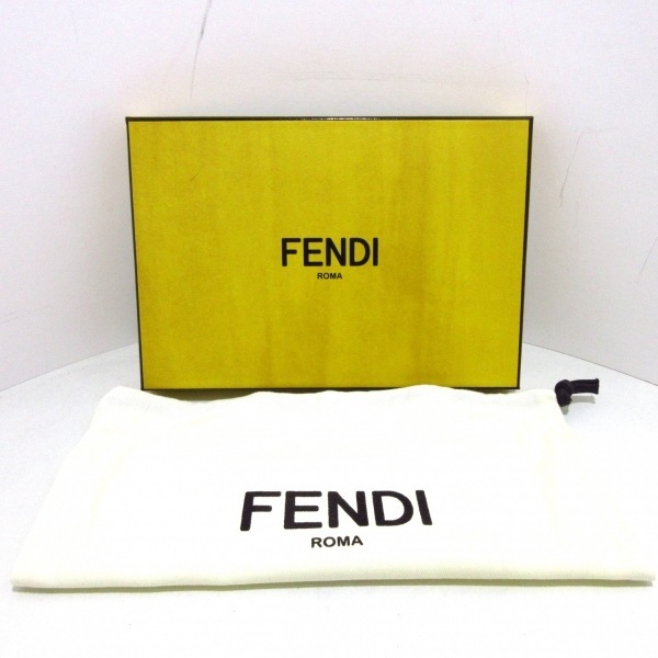 フェンディ FENDI 8M0365-AR22 チェーン コンチネンタル ウォレット,ズッカ柄 PVC(塩化ビニール)×レザー ブラウン×ライトブルー×マルチ_画像9