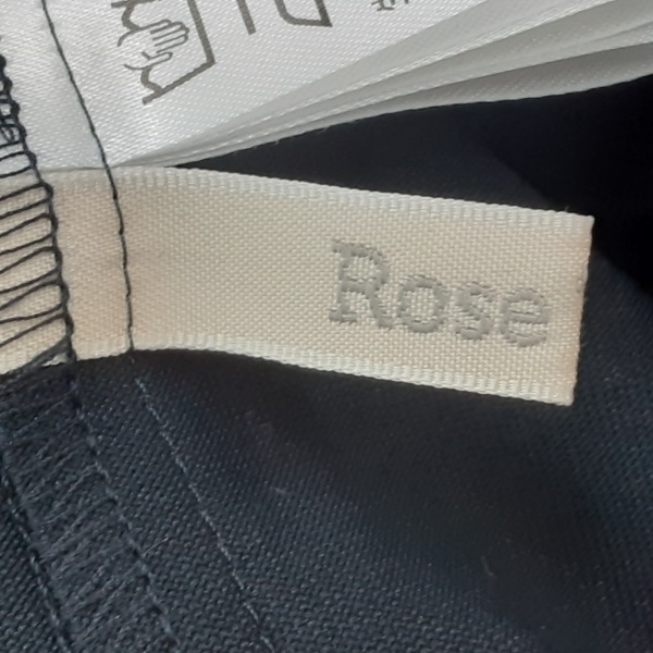 ローズティアラ Rose Tiara 七分袖カットソー サイズ42 L - 黒 レディース ドルマンスリーブ/フリル/グログランテープ 美品 トップス_画像3