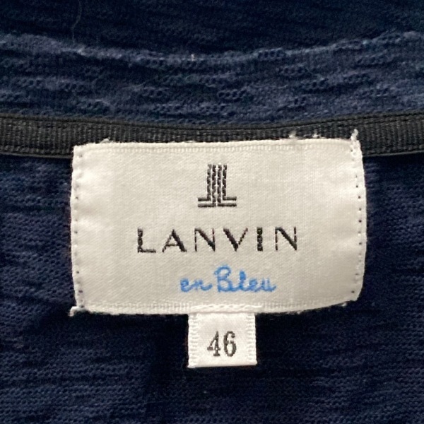 ランバンオンブルー LANVIN en Bleu 半袖カットソー サイズ46 XL - ネイビー レディース クルーネック トップス_画像3