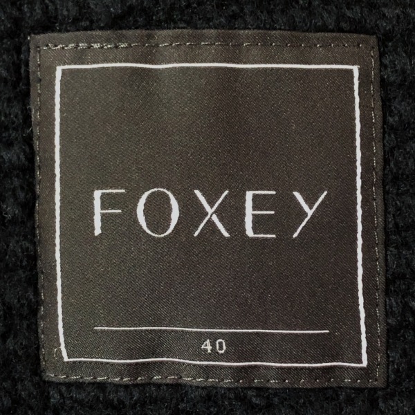 フォクシー FOXEY サイズ40 M - 黒 レディース 長袖/ニット/春/秋 ジャケットの画像3