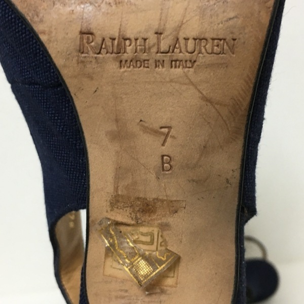 ラルフローレン RalphLauren サンダル 7B - キャンバス ダークネイビー レディース 靴_画像6