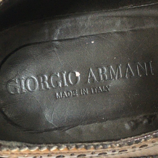 joru geo Armani GIORGIOARMANI shoes 8 - leather dark brown men's shoes 