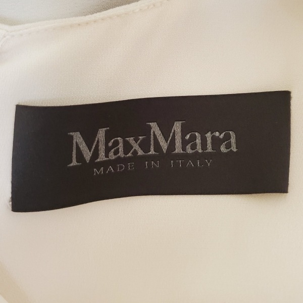 マックスマーラ Max Mara サイズJ40 白×ブルー レディース 花柄 ワンピースの画像3