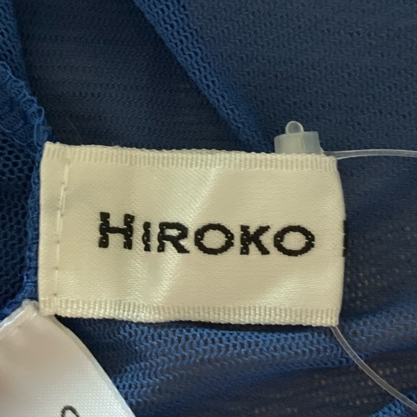 ヒロココシノ HIROKO KOSHINO 長袖カットソー サイズ40 M - ブルー レディース ハイネック/シースルー トップス_画像3