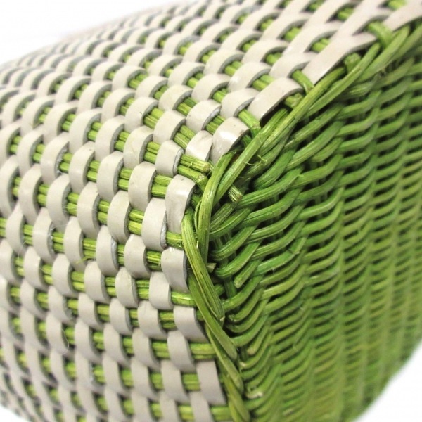  Sybilla Sybilla handbag - natural fiber beige × light green knitting bag 