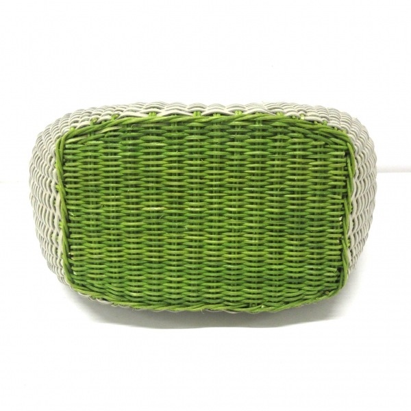  Sybilla Sybilla handbag - natural fiber beige × light green knitting bag 